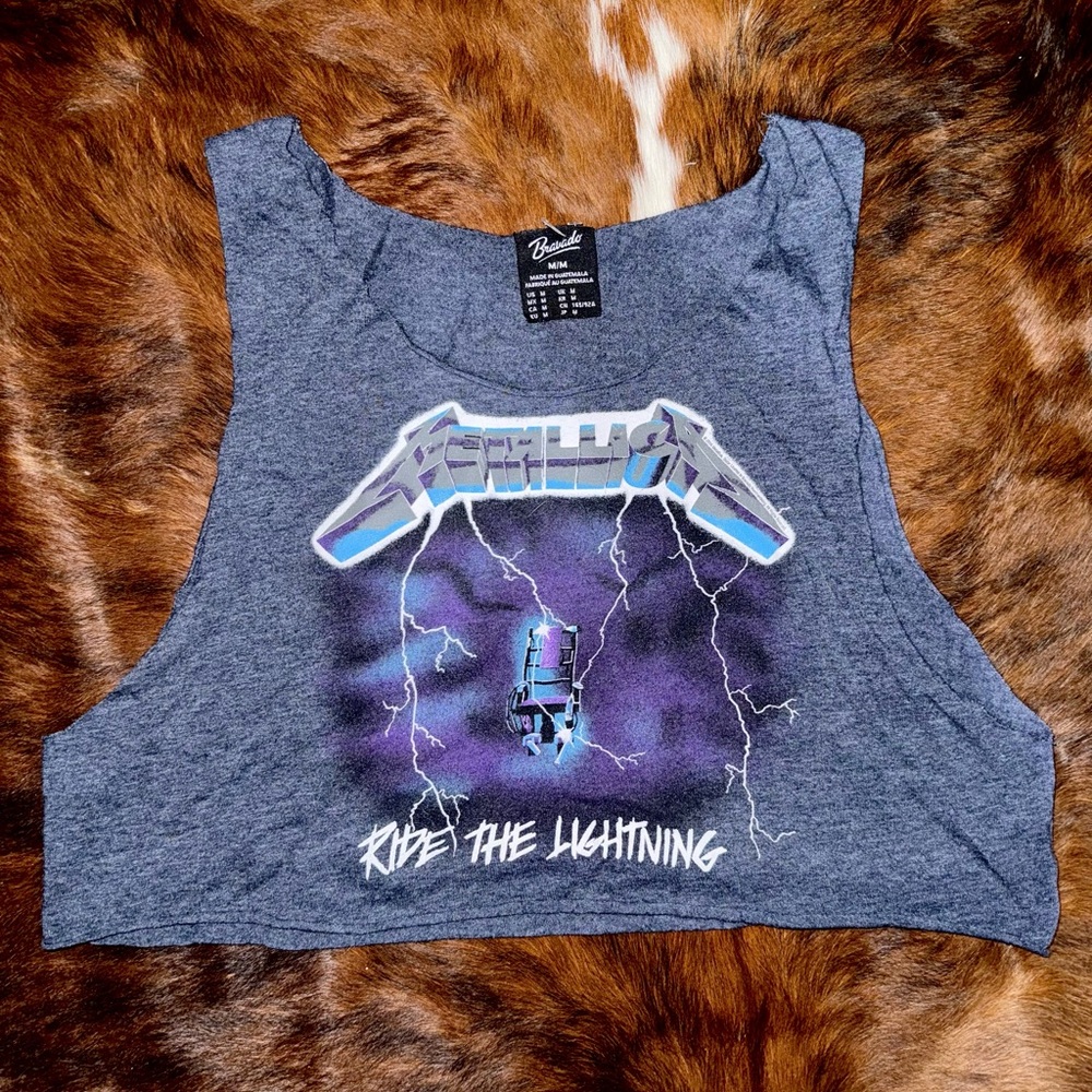 Bravado Navy Blue Metallica Tank Top